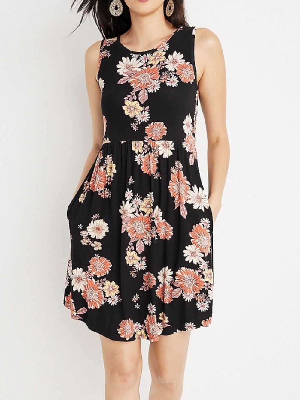 Maurices floral empire tank mini dress